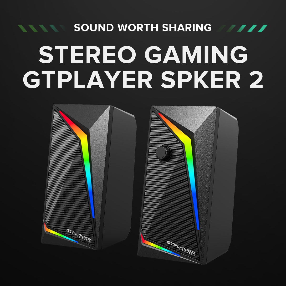 Gaming Bluetooth Speaker GT-Spker 2 (GT Lynck3 USB Bluetooth Transmitter included) - GTRACING