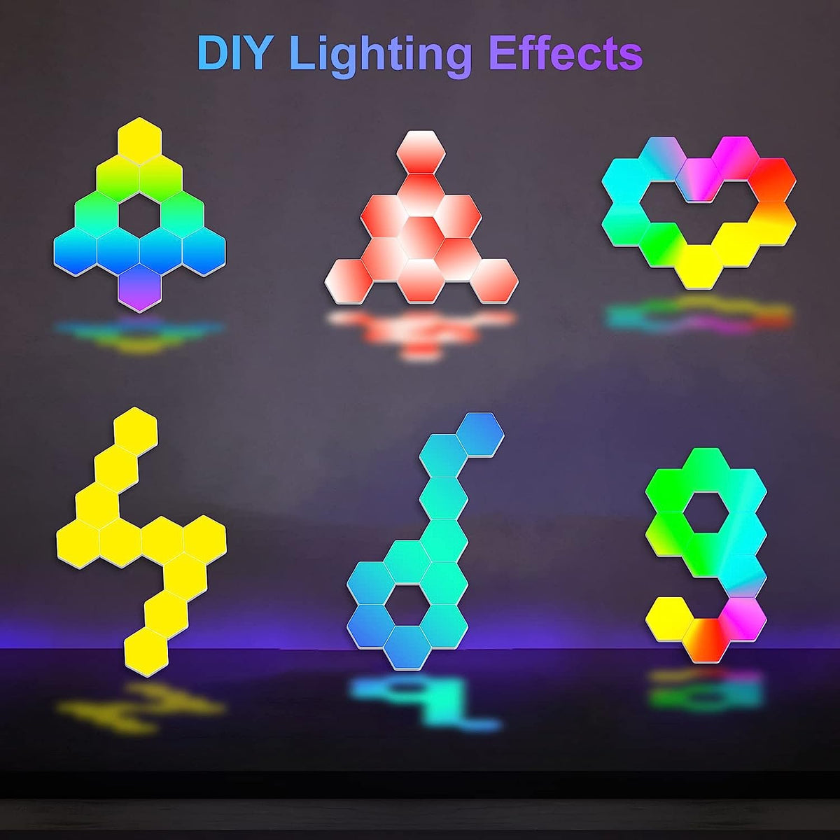 Hexagon LED Wall Light Panels  (10 Pack) - GTRACING