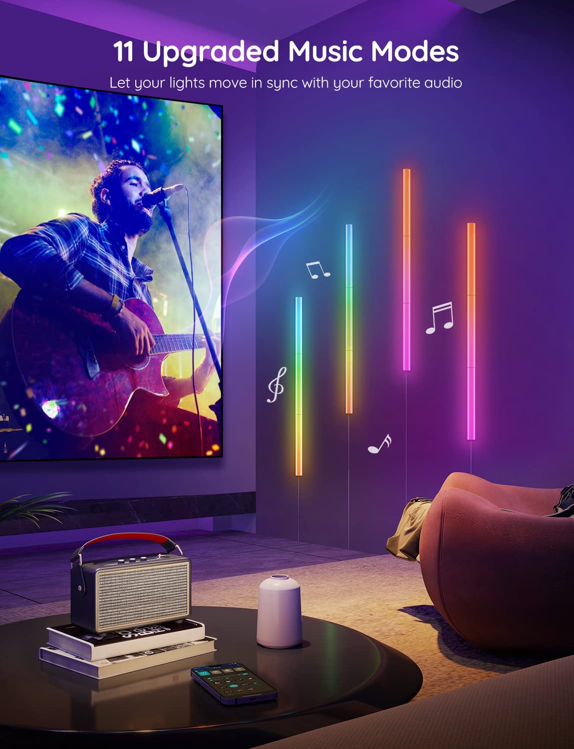 Led Wall Light Ambiance Smart Lgiht (6Pcs) - GTRACING