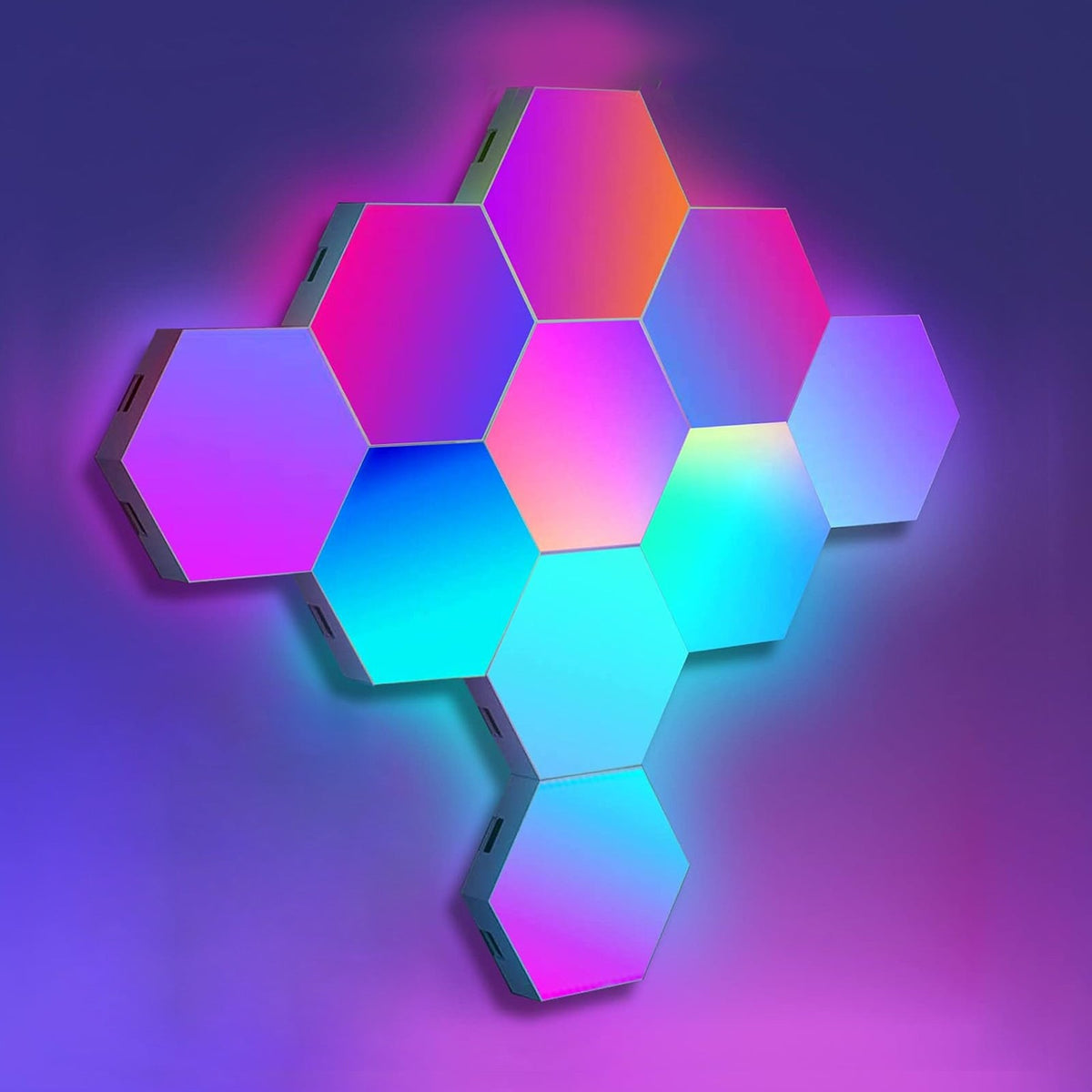 Hexagon LED Wall Light Panels  (10 Pack) - GTRacing Gaming Chair