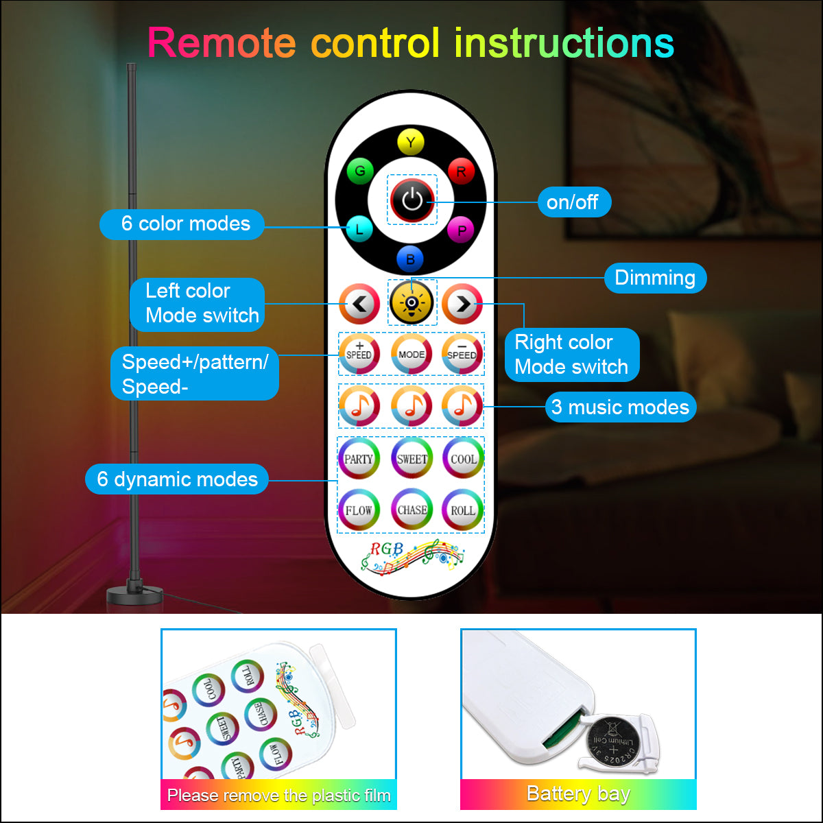 Colorful Cound Floor Lamp // GT050-RGB - GTRACING